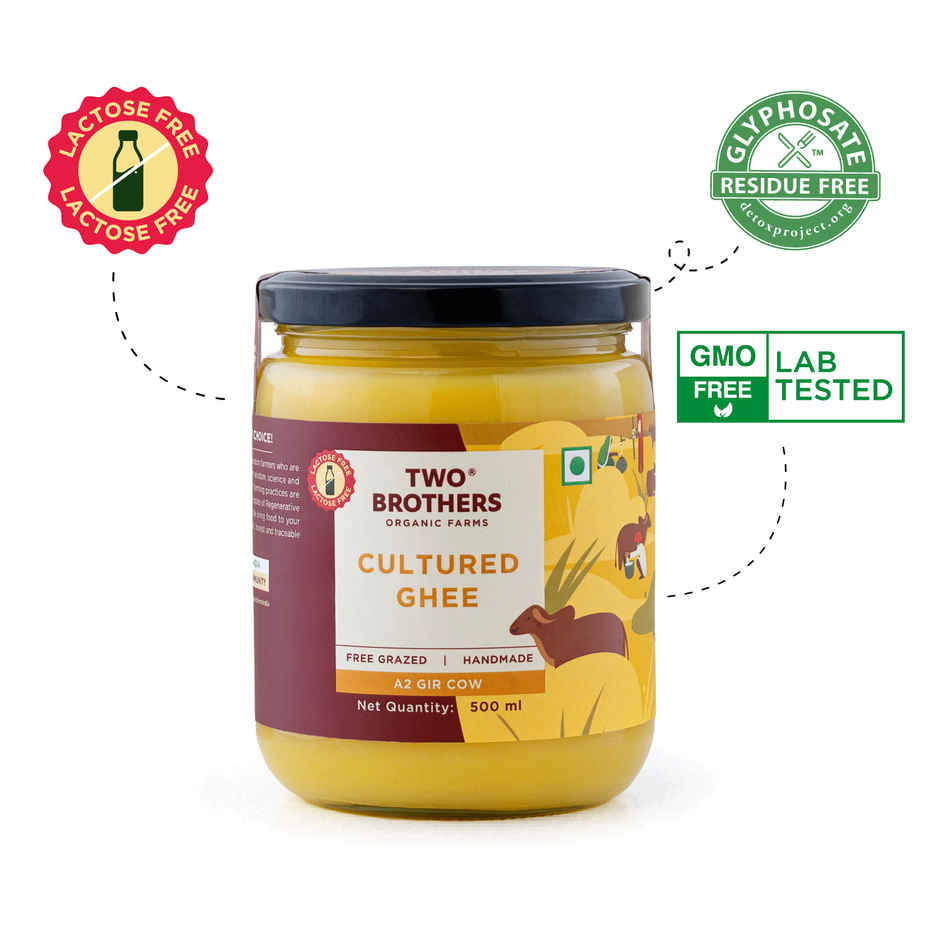 Two Brothers A2 Cow Cultured Ghee Desi Gir Cow | Jar