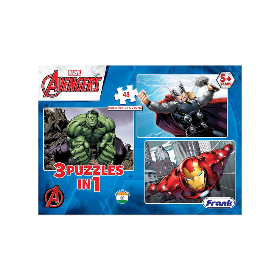 Frank Avengers Assemble - 3 In 1 Puzzle - 48 Pieces Each