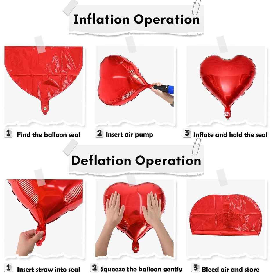 Heart Foil Balloons | Set Of 10 | Let's Vybe