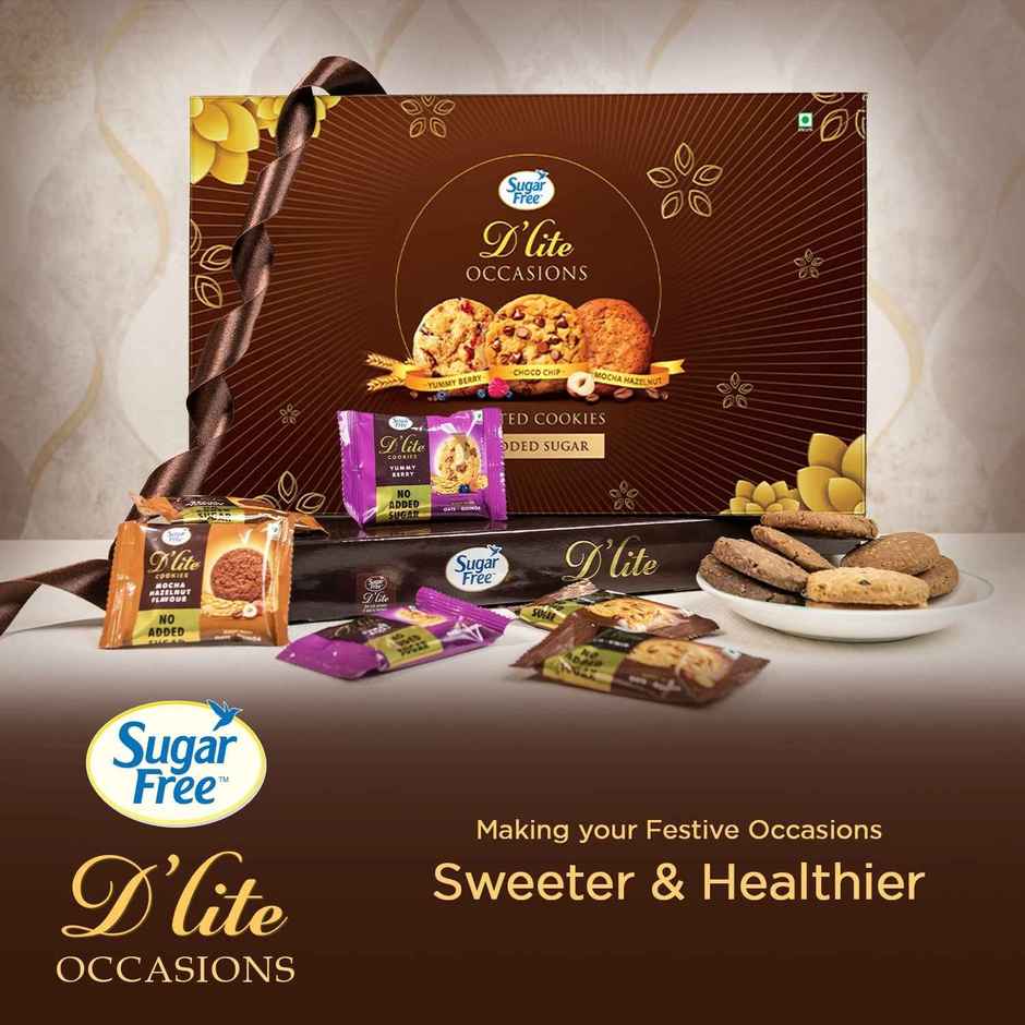 Sugar Free D'Lite Assorted Cookies Festive Celebration Gift Box