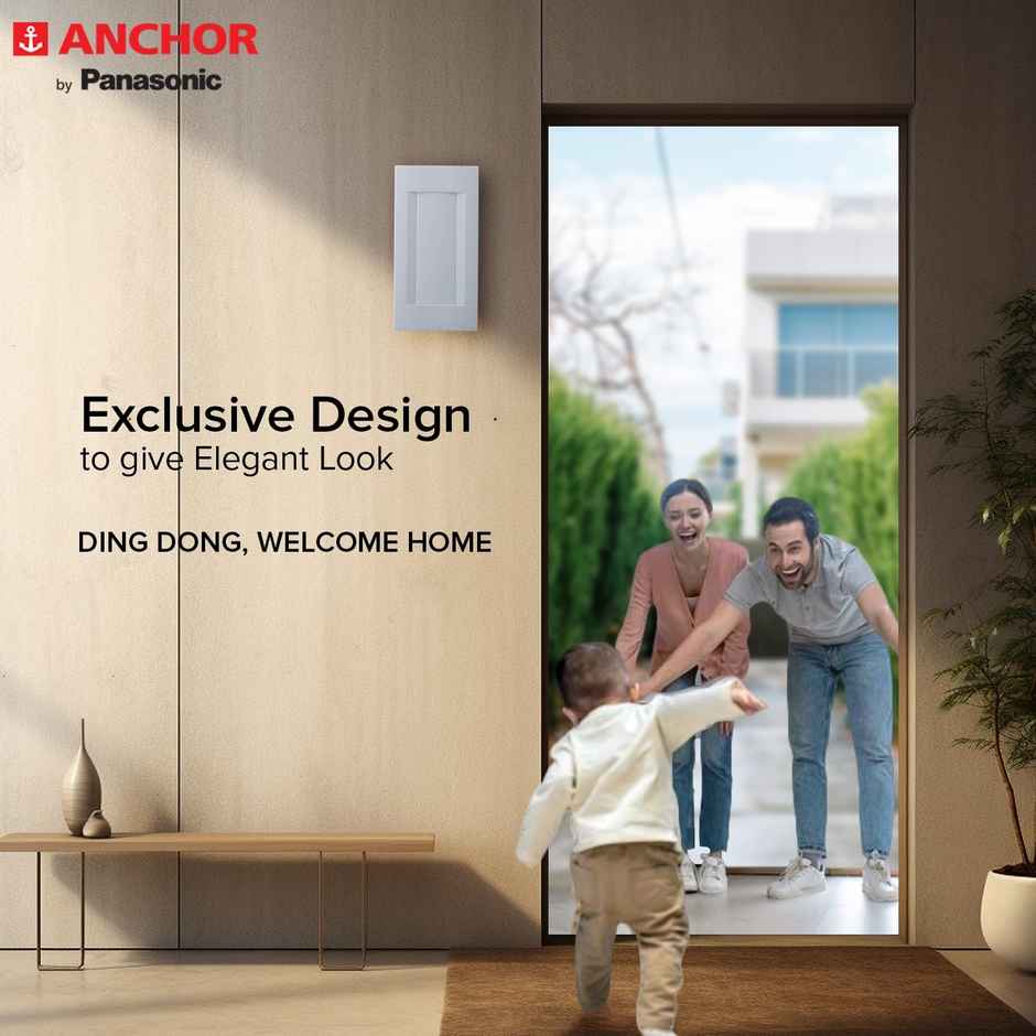 Panasonic Capton Ding Dong Doorbell For Home, 8272, White