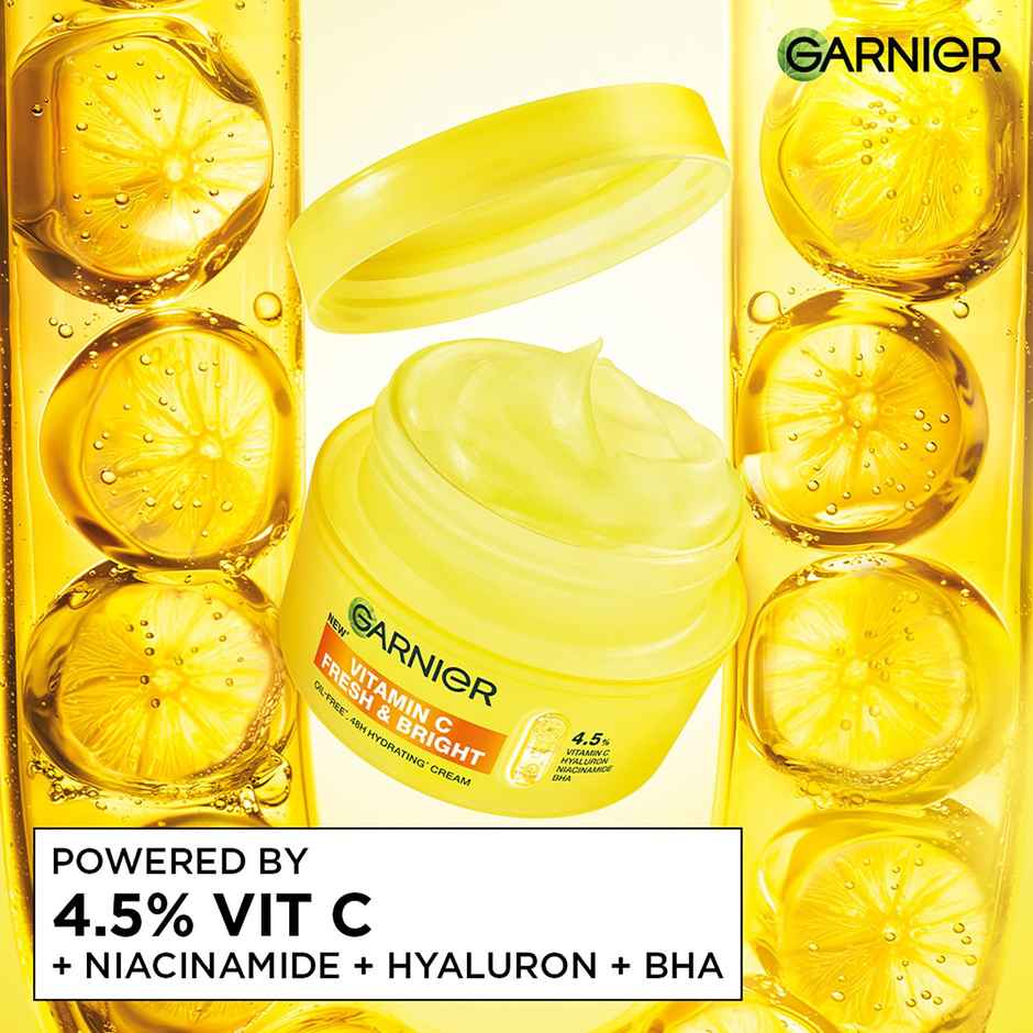 Garnier Fresh & Bright Vitamin C Sorbet Moisturizer, 4.5% Vit C + Hyaluronic Acid + Niacinamide