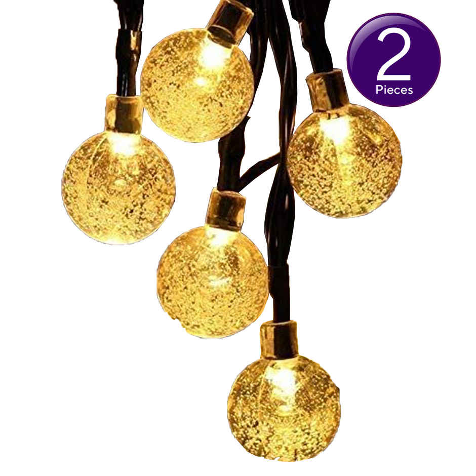 Quace Crystal Ball Warm White String Light Combo 