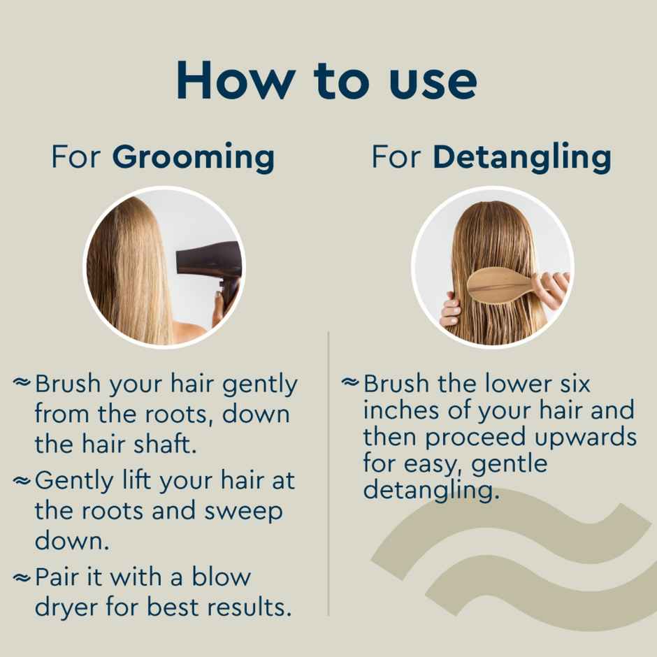 Gubb Oval Hair Brush | Wooden Hues