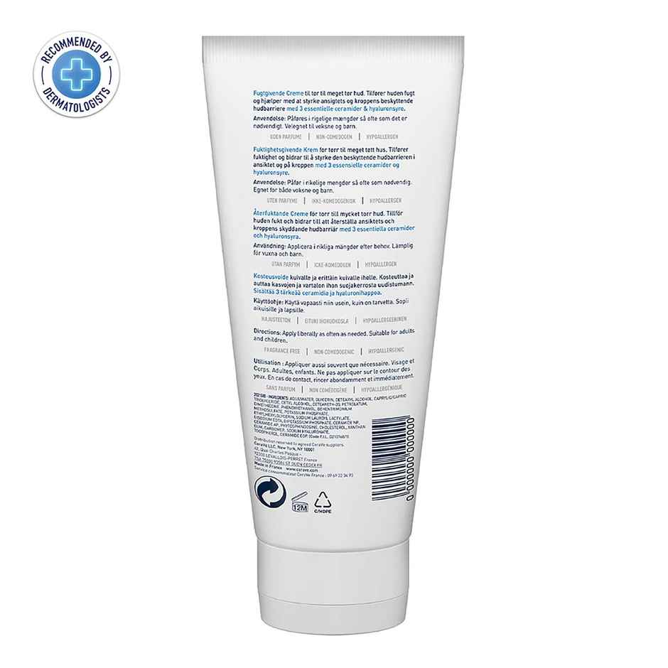 CeraVe Moisturizer Cream For Dry Skin Barrier Repair With Ceramides & Hyaluronic Acid