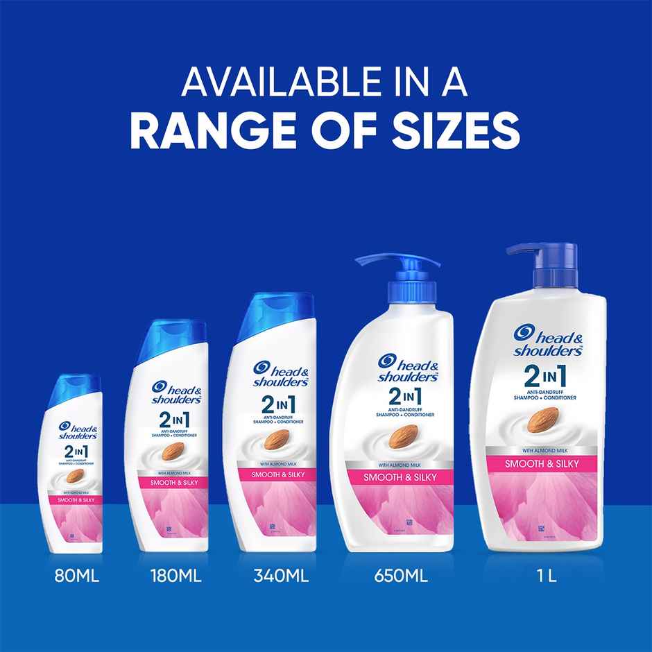 Head & Shoulders 2-In-1 Smooth And Silky Anti Dandruff Shampoo + Conditioner For Women & Men