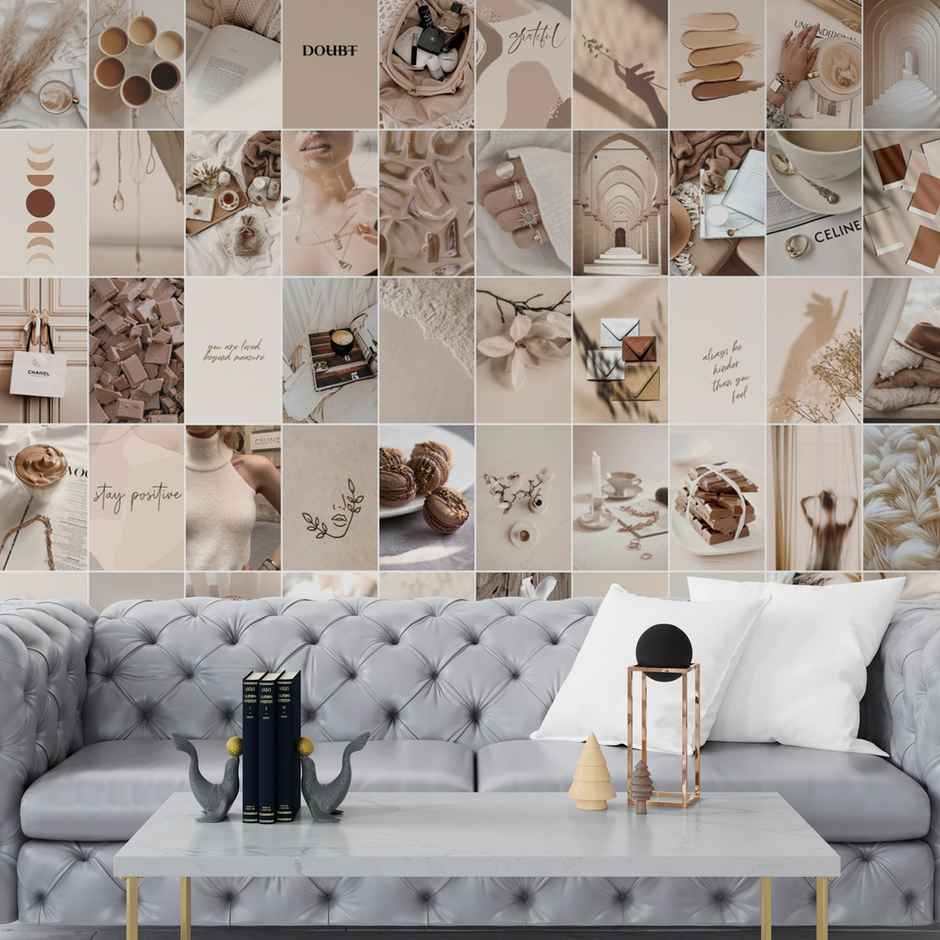 Paper Plane Design Aesthetic Boho Wall Posters Collage | Set of 120 | (4 Inch x 6 Inch) D9