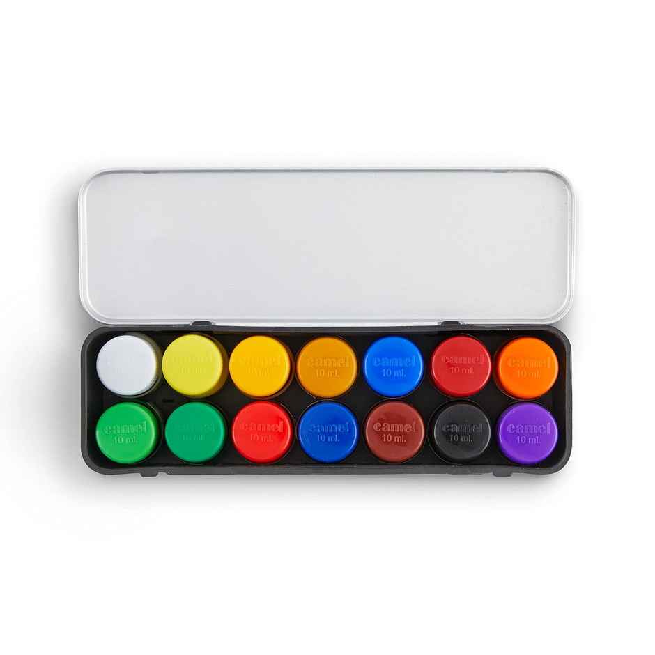 Camel Student Poster Colours Assorted Tin Pack Of 14 Shades