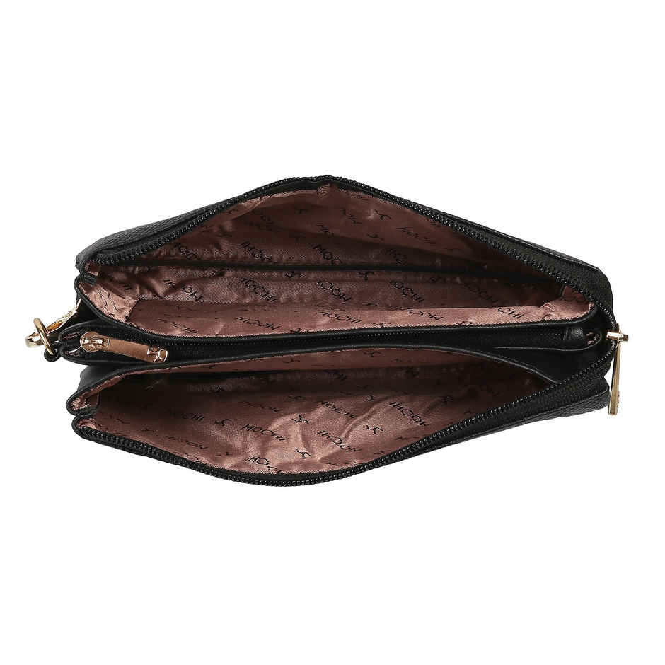 Mochi Black Synthetic Wallet for Women | 95-7660-11