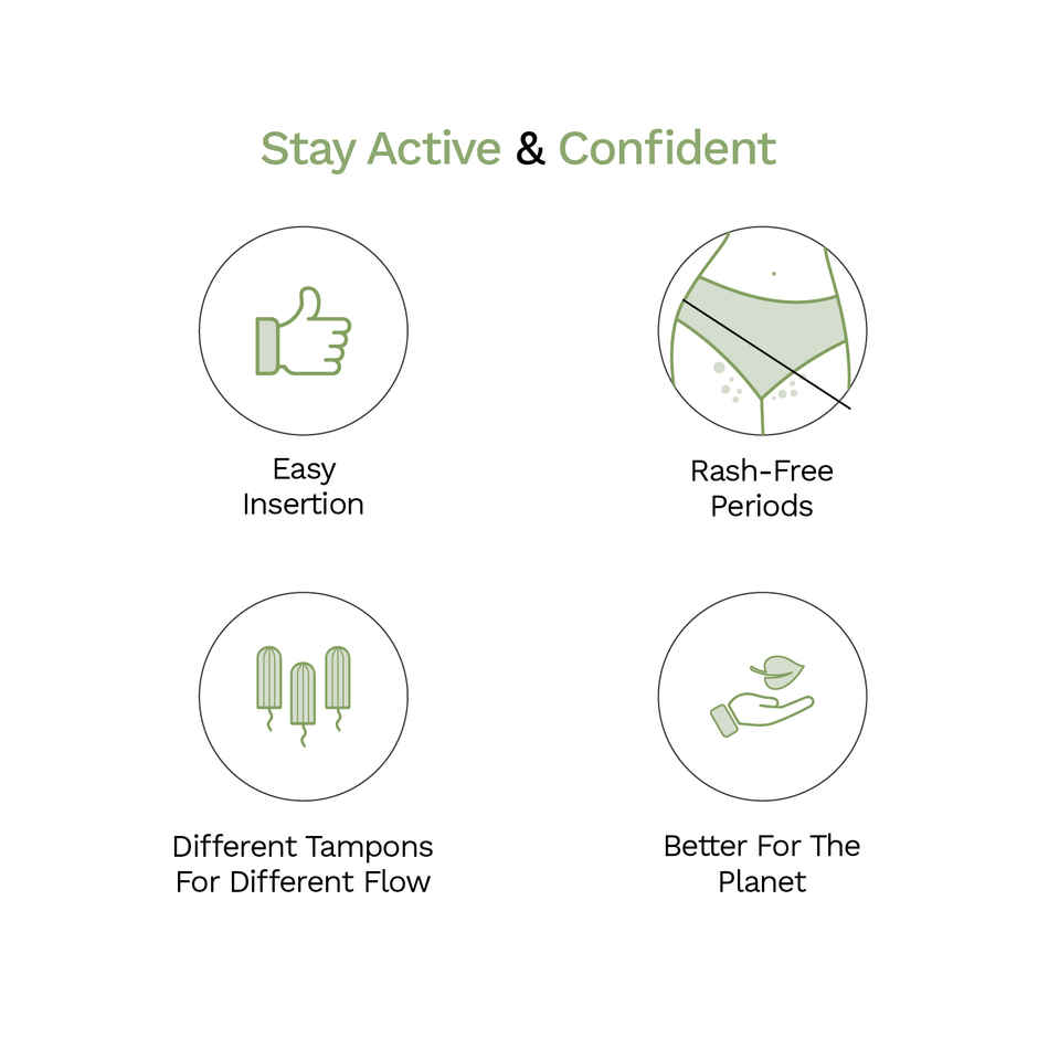 Pee Safe Regular Tampons for Light Flow | High-Absorbant & Leak-Proof Protection