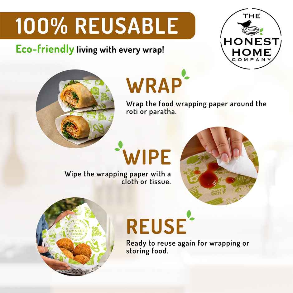 The Honest Home Company Food Wrapping Paper | 21 Meter
