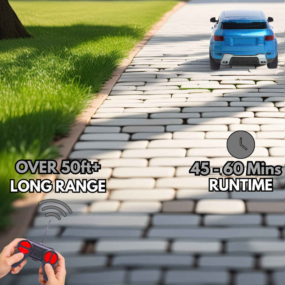 Race N Roll 1:24 Rechargeable High - Speed Mini Remote Control Car - Rov Blue