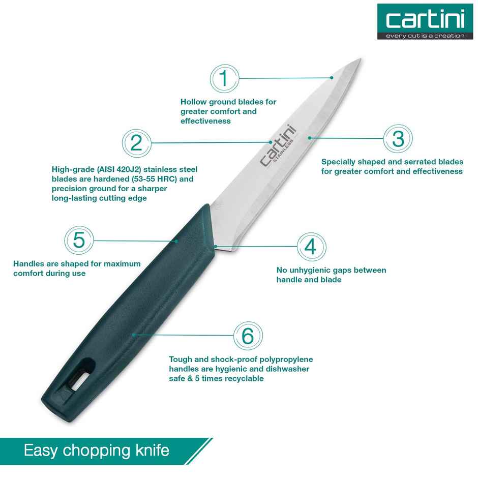 Godrej Cartini Easy Chopping Knife - Teal