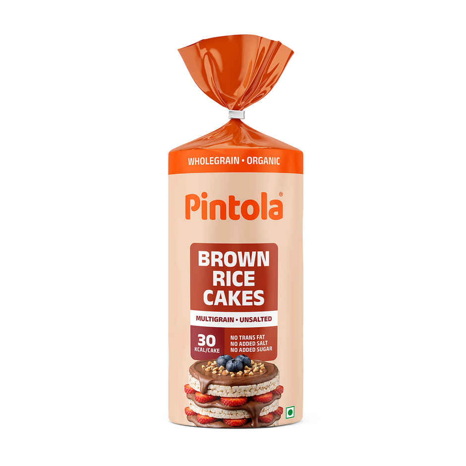Pintola Organic Wholegrain Brown Rice Cakes Multigrain | Snack Essential