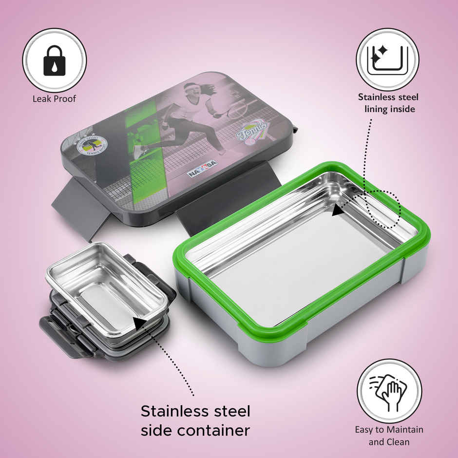 Nayasa Uni-Steel Insulated Stainless Steel Lunch Box | 600 ml | Assorted