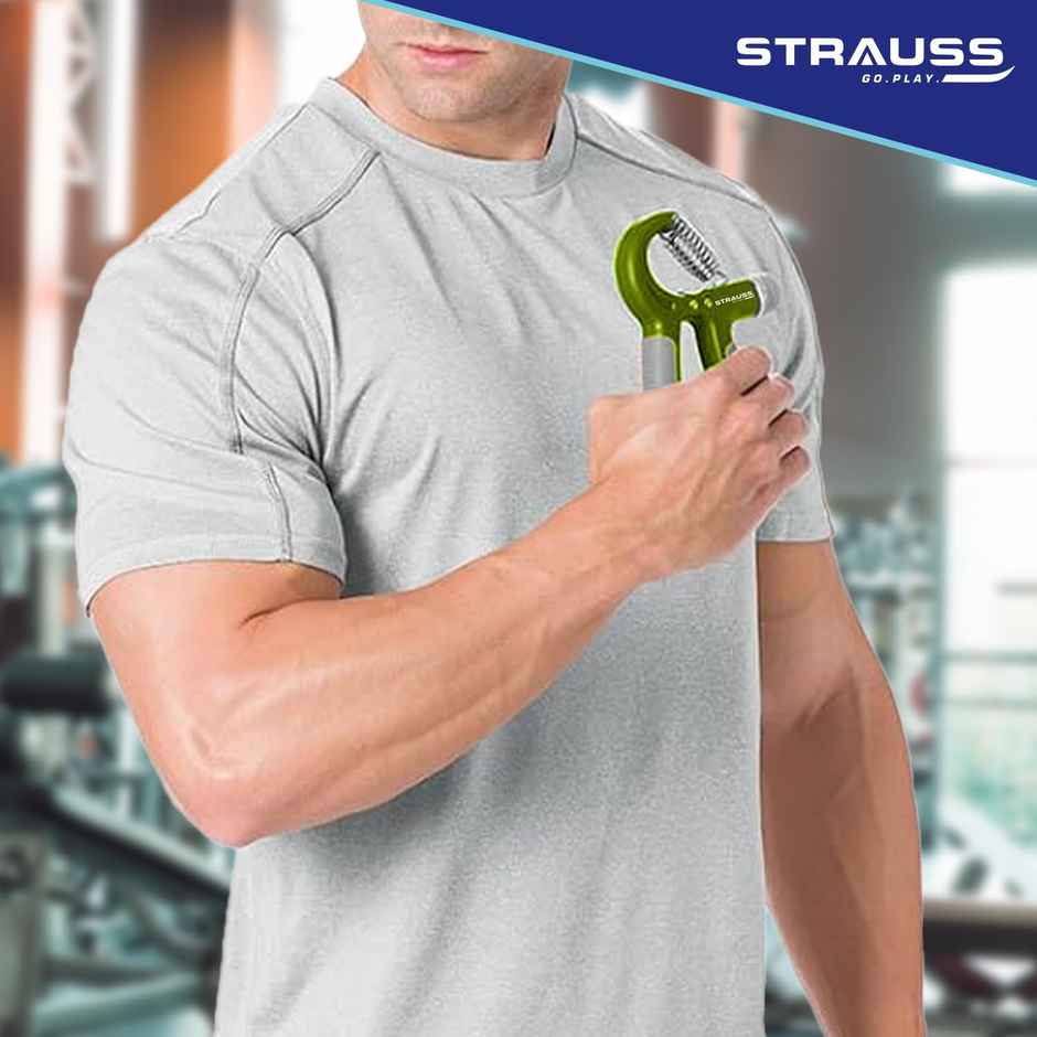 Strauss Adjustable Hand Grip Strengthener, (Black/Green)