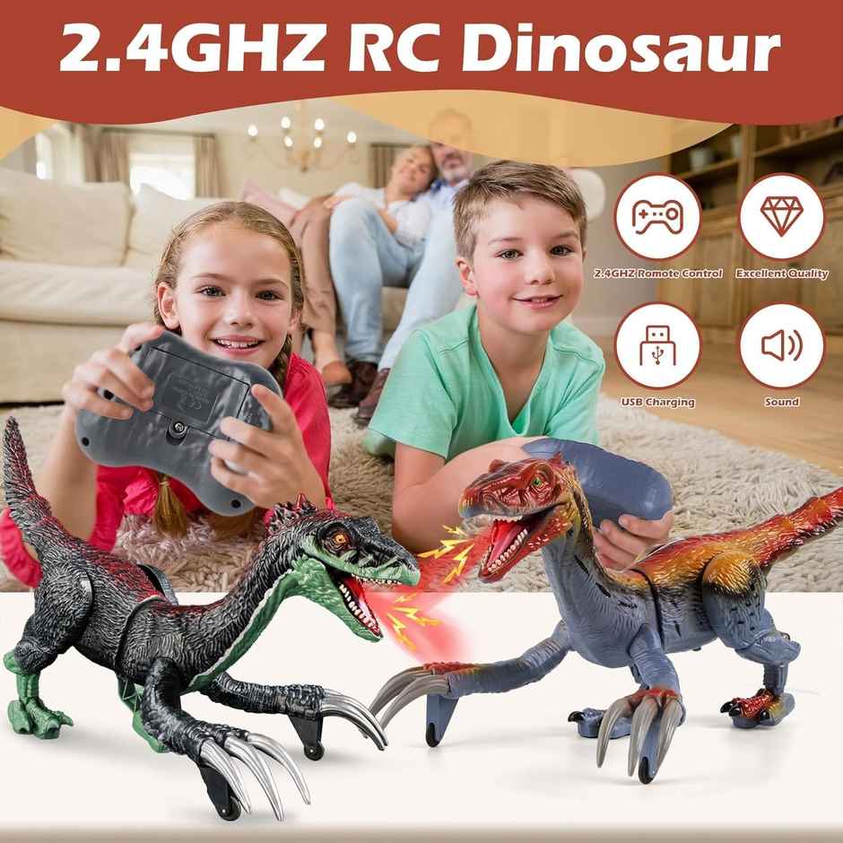 Toyshine Rc Therizinosaurus Dinosaur Toy With Lights and Sound | 3-12 Years