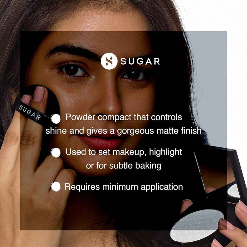 SUGAR Cosmetics Compact Powder - Translucent | Lightweight, Long Lasting and Oil Controlling
