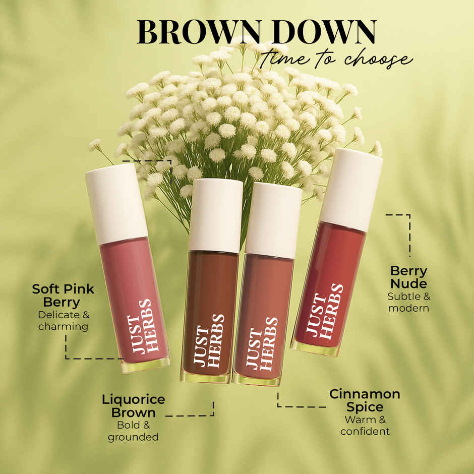 Just Herbs Herb Enriched Matte Liquid Lipstick | Ayurvedic | Red & Bold | Hydrating & Lightweight