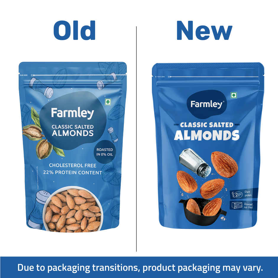 Farmley Classic Salted Roasted Almonds | Badam