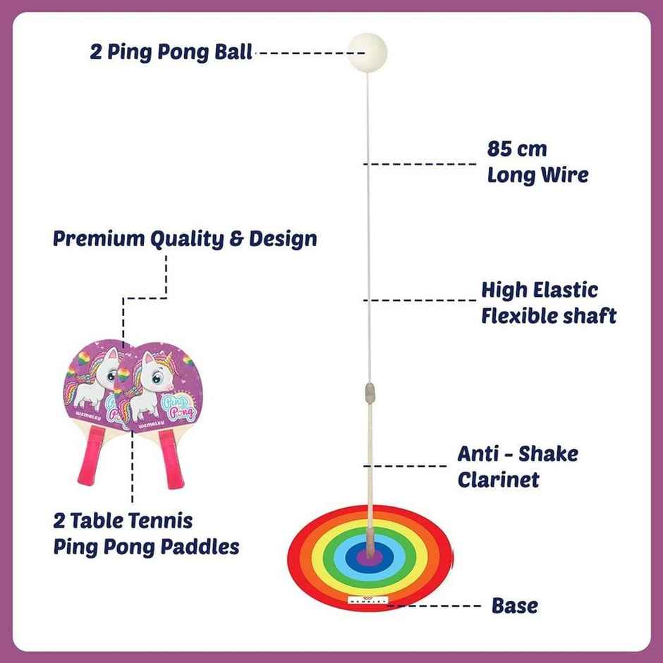Wembley Table Tennis Trainer Toys For Kids For Boys Girls 10 Years And Above - Unicorn (design may vary)