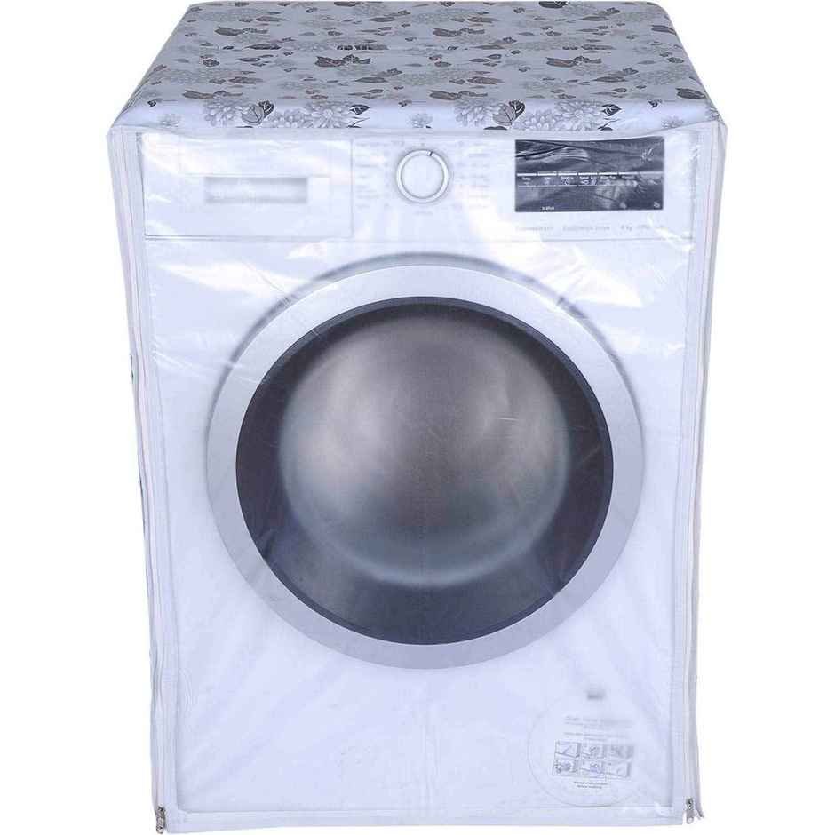 Daluci Front Load Washing Machine Cover For Lg - 6.5-8 kg | Half White and Grey | 63 x 63 x 81 cm