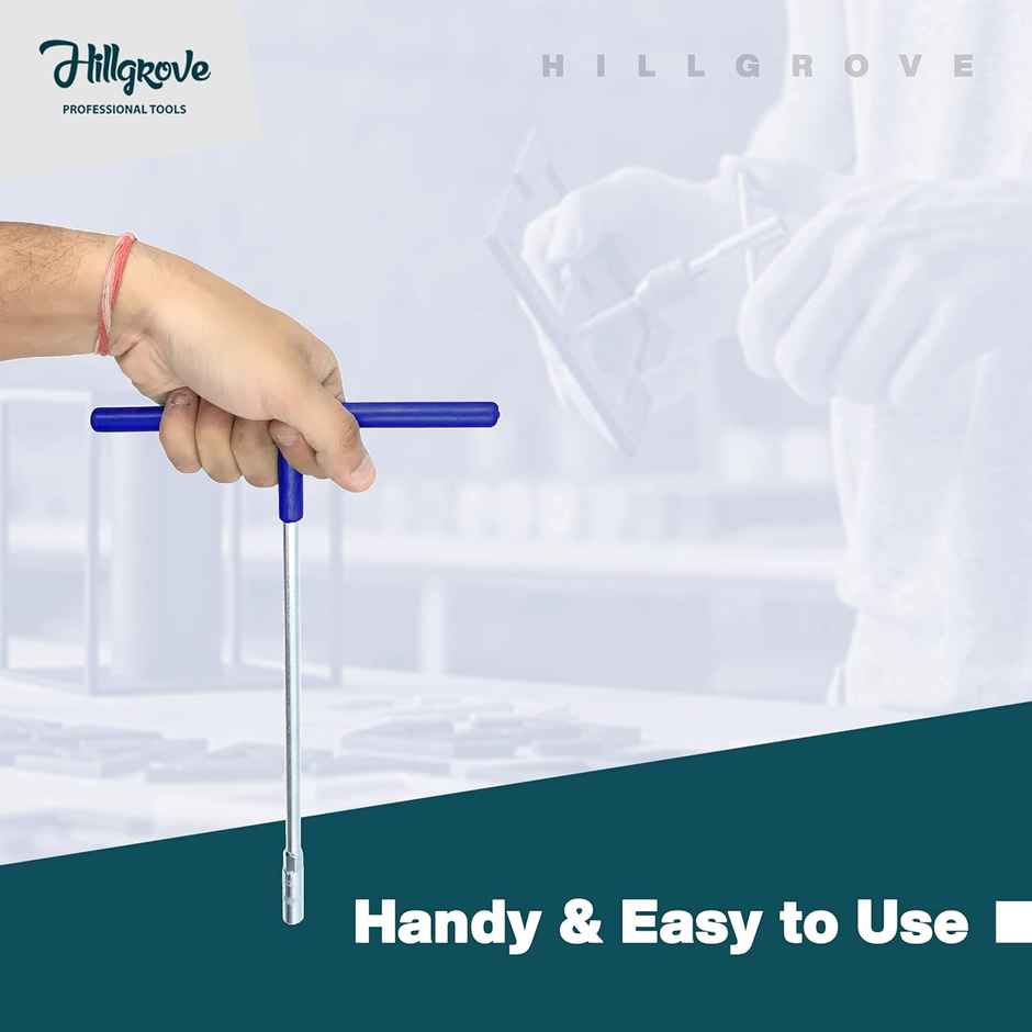 Hillgrove Hzp132M1 4 pcs Hex T-Handle Socket Spanner Wrench Set For Automobiles/Bike/Car Repair Kit