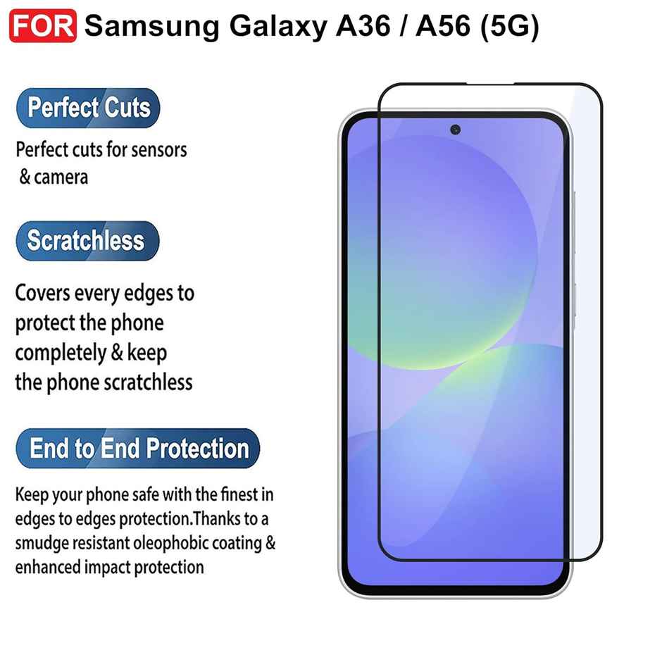 Artistque Tempered Glass for Samsung Galaxy A36 5G Screen Protector Guard
