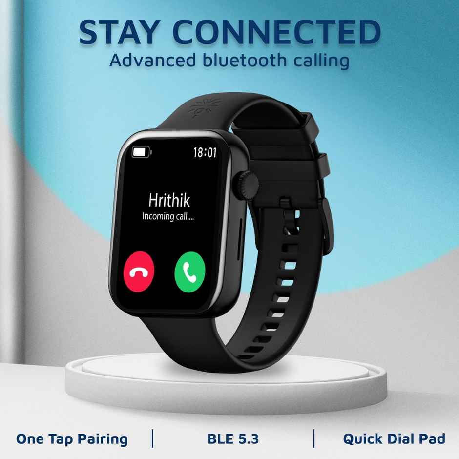 Cult.Sport Burn Plus 1.78" AMOLED Display, Live Cricket Score, BT Calling Smartwatch (Black)