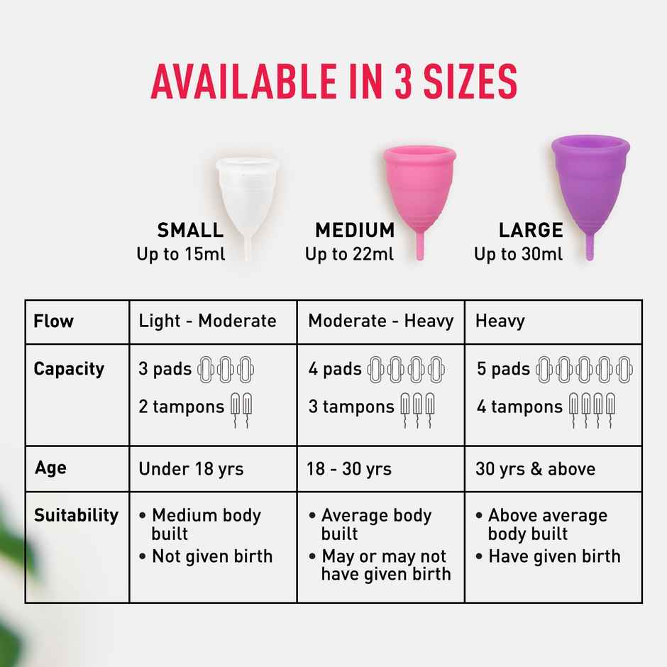 Sirona Reusable Menstrual Cup for Women With Pouch Small