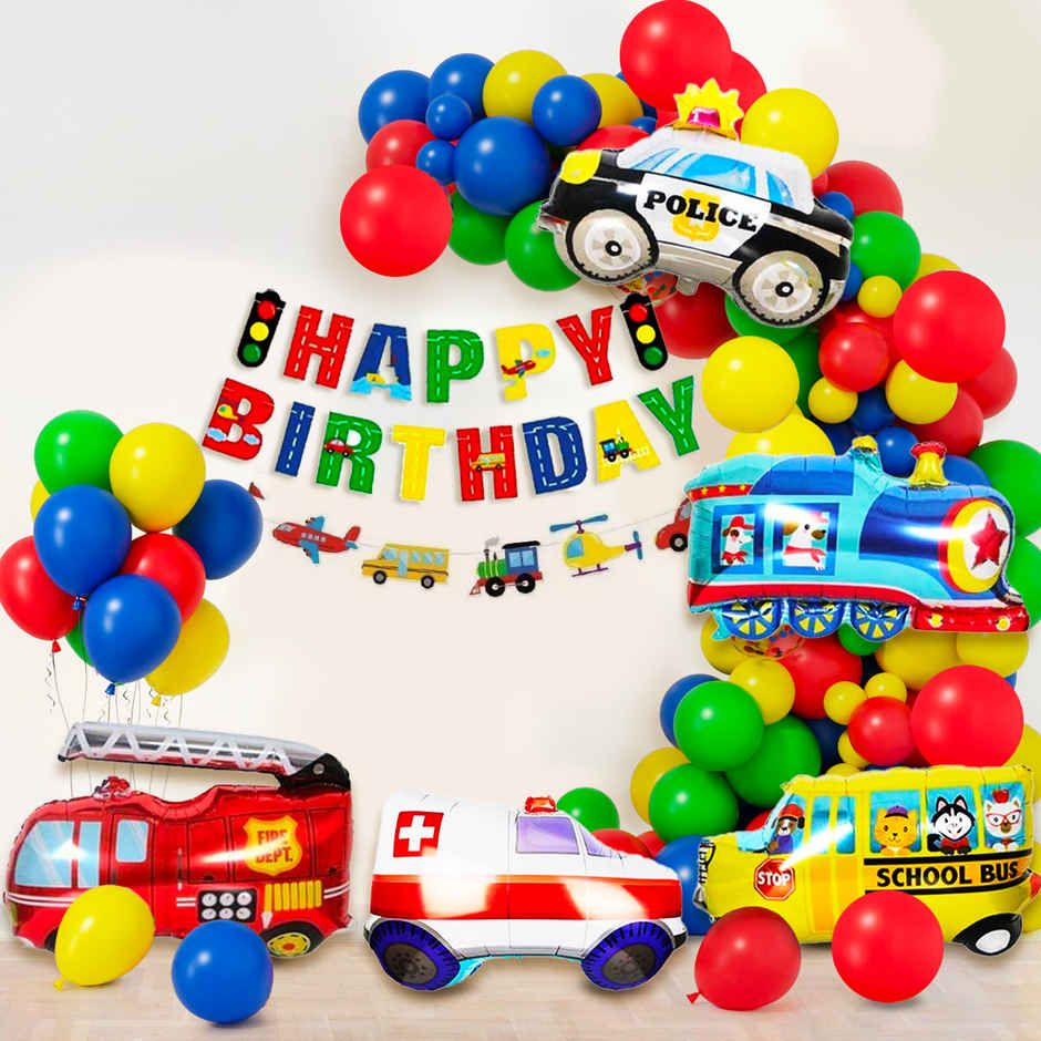Vehicle Theme Birthday Decoration Kit | Car Theme | Party Propz