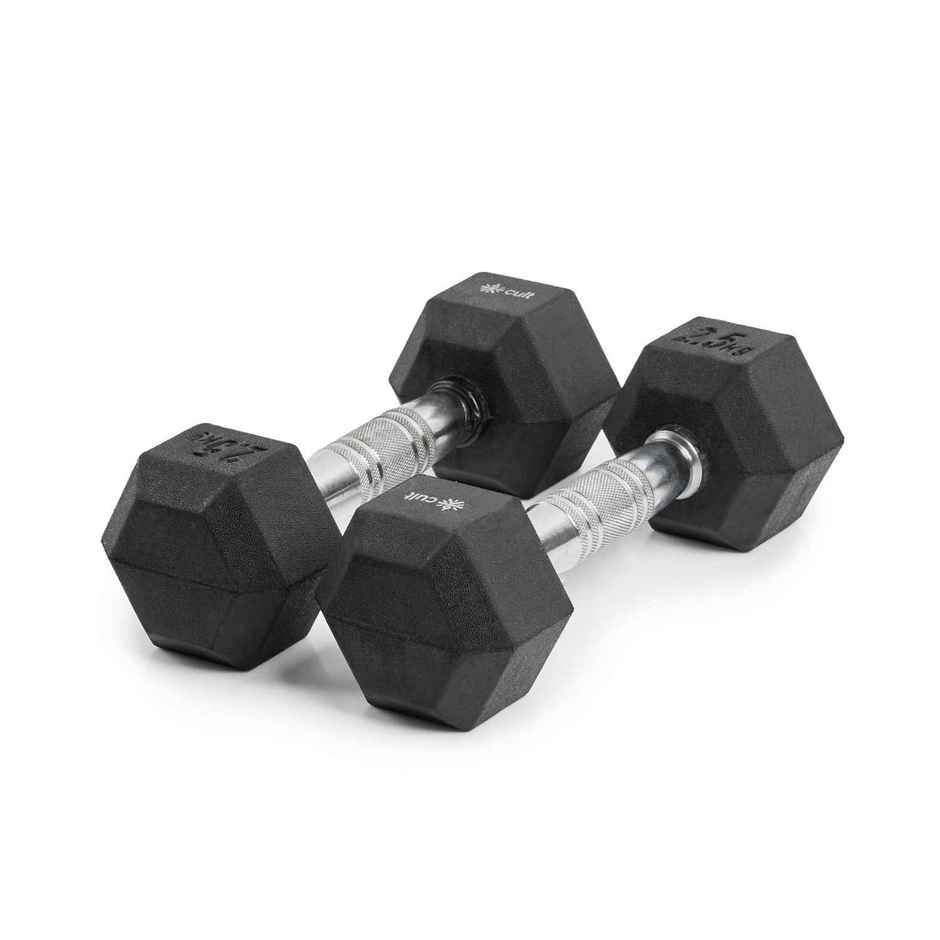 Cult Hex Dumbbell Set (2.5 kg X 2) | Black