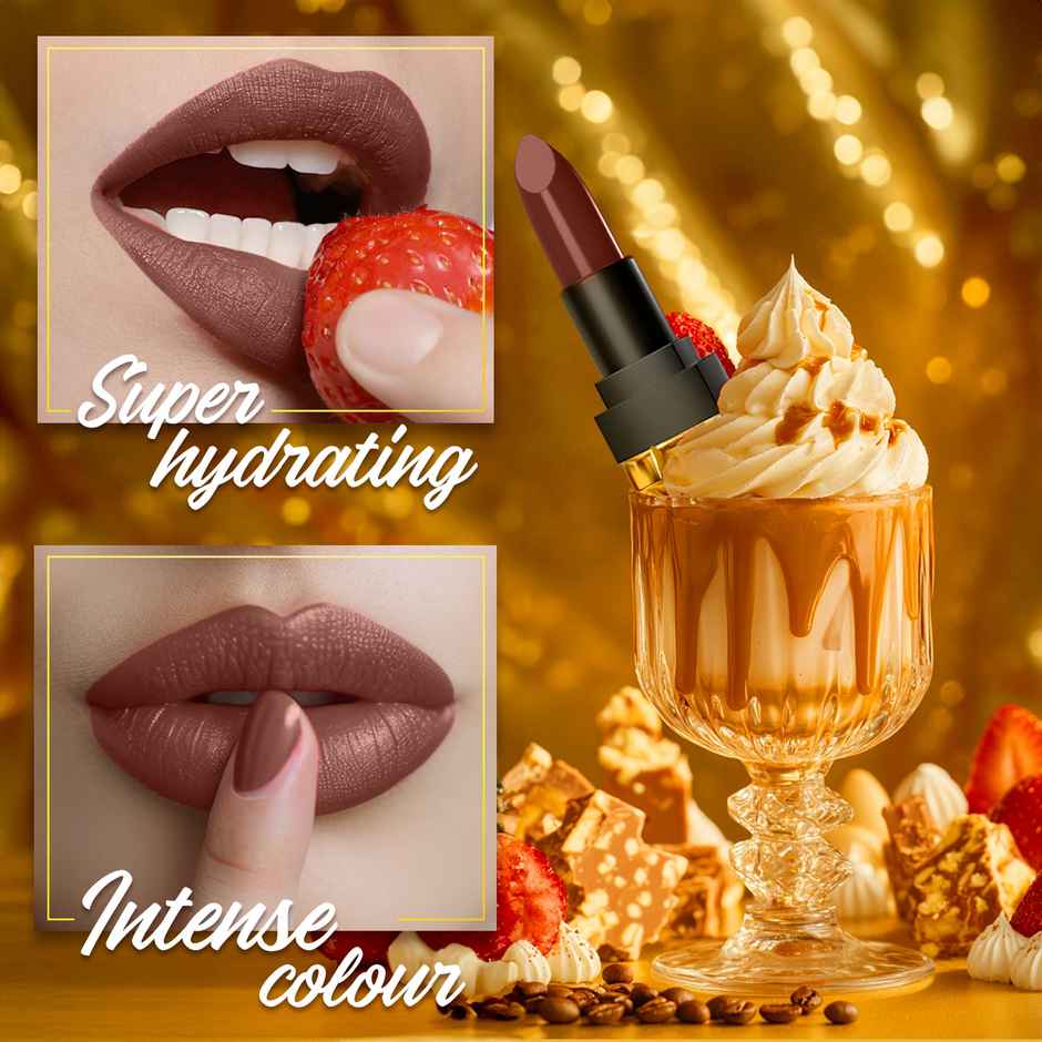 Faces Canada Comfy Matte Velvet Touch Lipstick - Cocoa Truffle 06, 4.2 g | 8Hr Stay | Intense Color