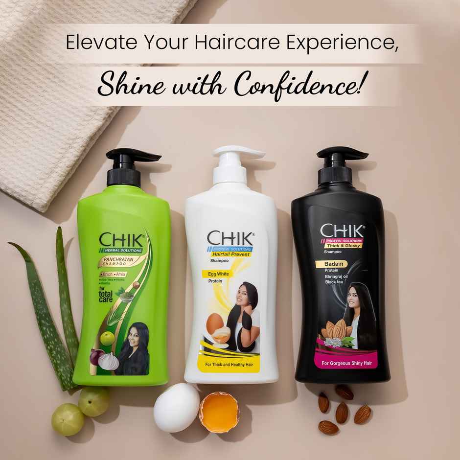Chik Protein Solution Hairfall Prevent Shampoo, With Goodness Of Egg White, For Thick And Healthier Hair