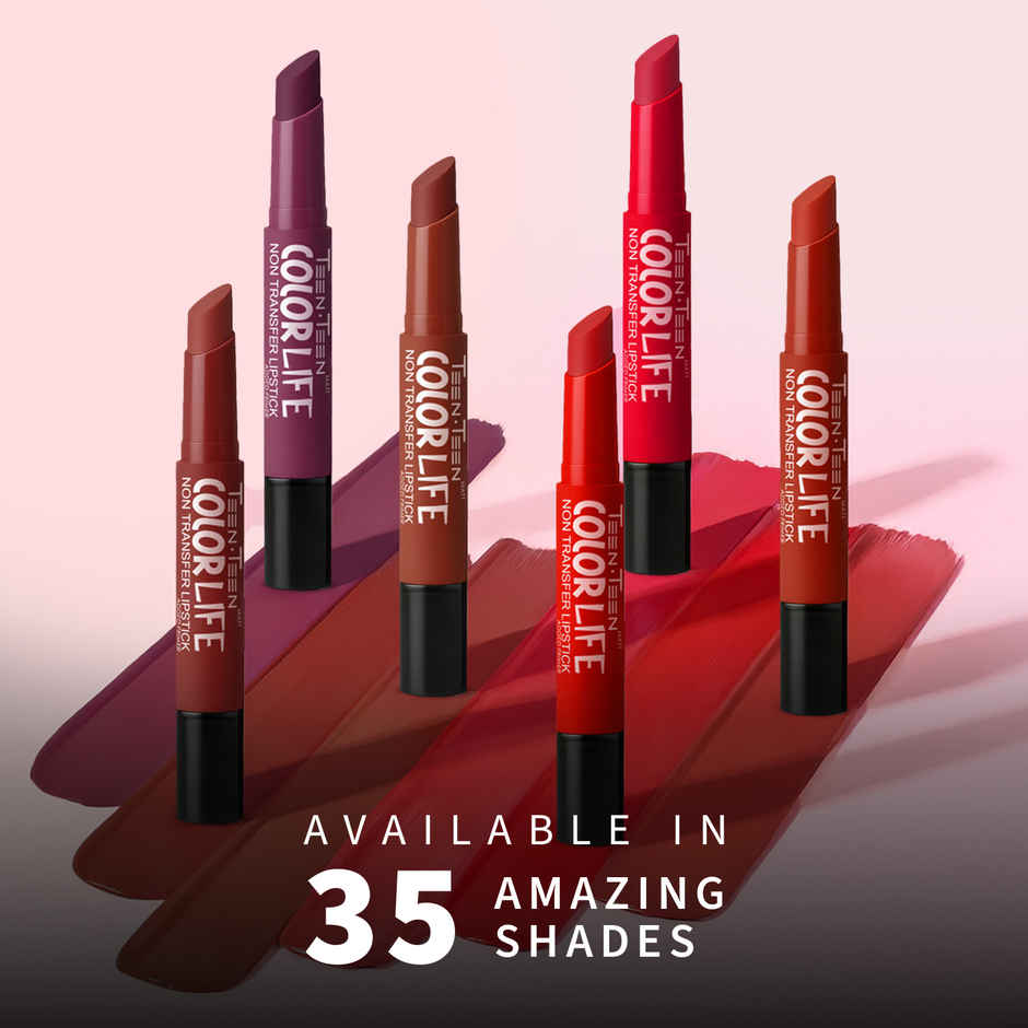 Teen.Teen Color Life Nontransfer Lipstick With Primer - Bollywood Nude
