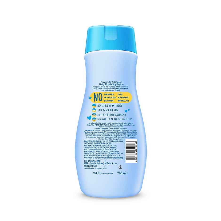 Parachute Advansed Coconut Baby Lotion | 24hr Moisture, pH 5.5