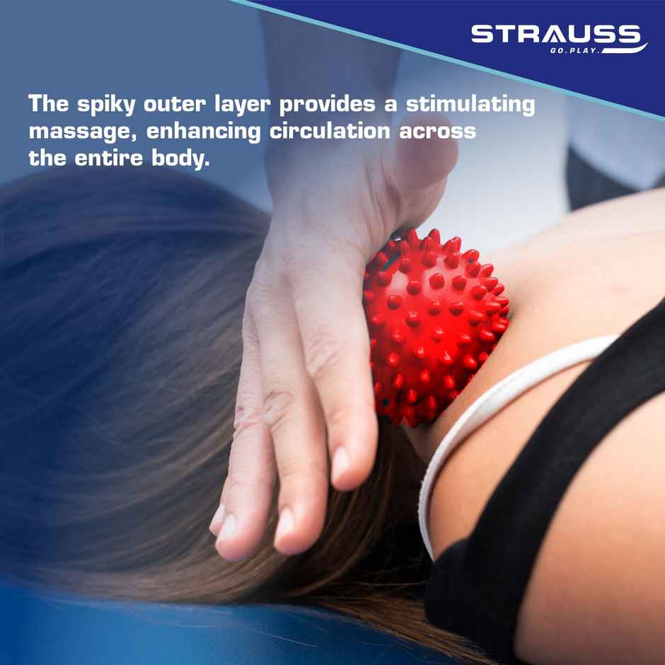 Strauss Acupressure Massage Ball, 2.7 Inches, (Red)