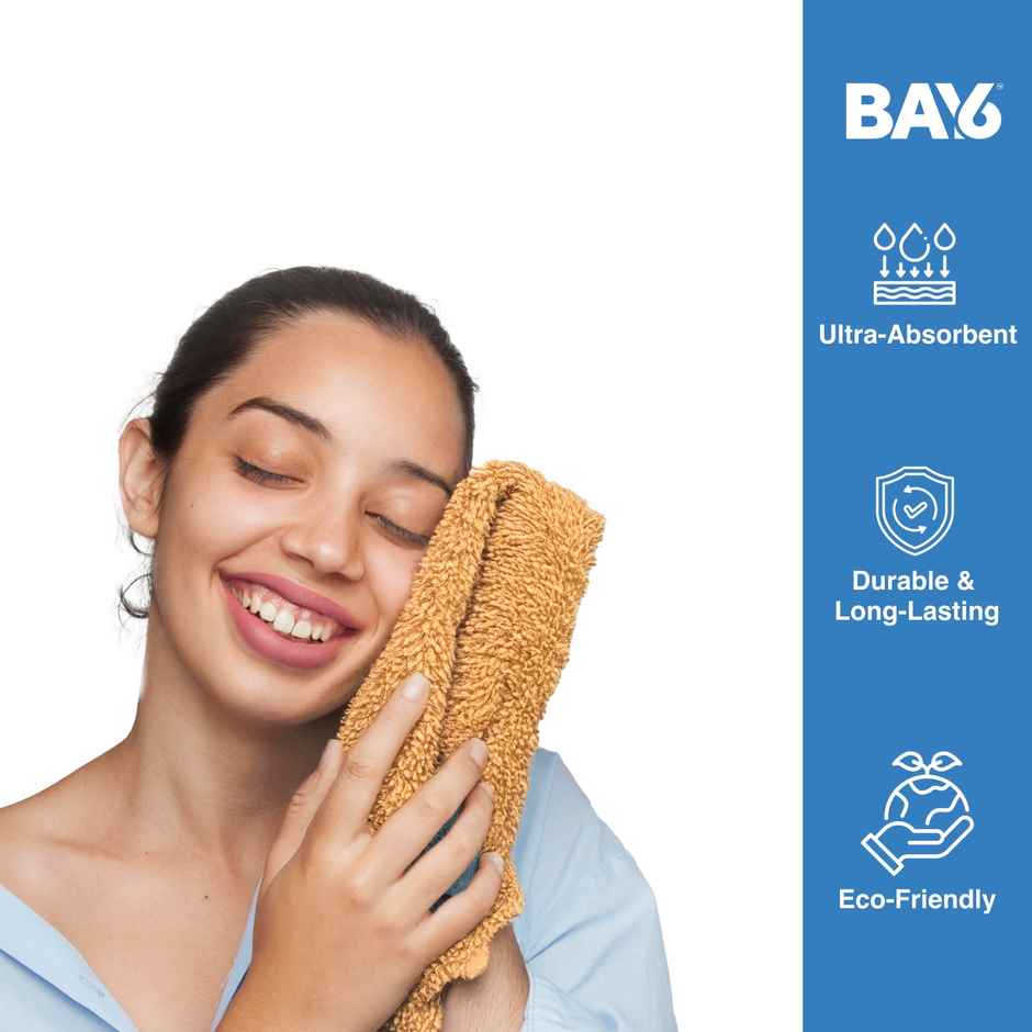 BAY6 Microfibre Solid Multipurpose Towel | 210 GSM | Pack of 3 | Assorted