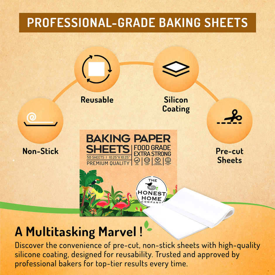 The Honest Home Company Baking Sheets Precut - 50 Sheets (10.25In X 10.25In)
