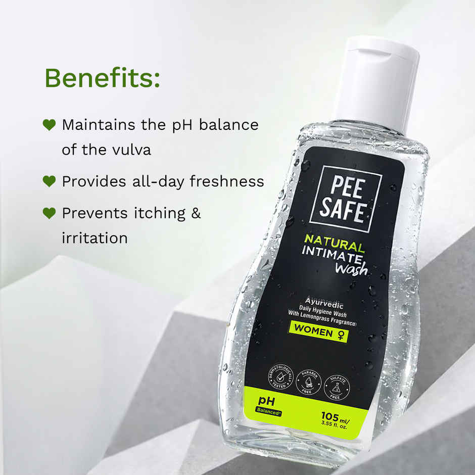 Pee Safe Natural Intimate Wash for Women | Dermatologically Tested