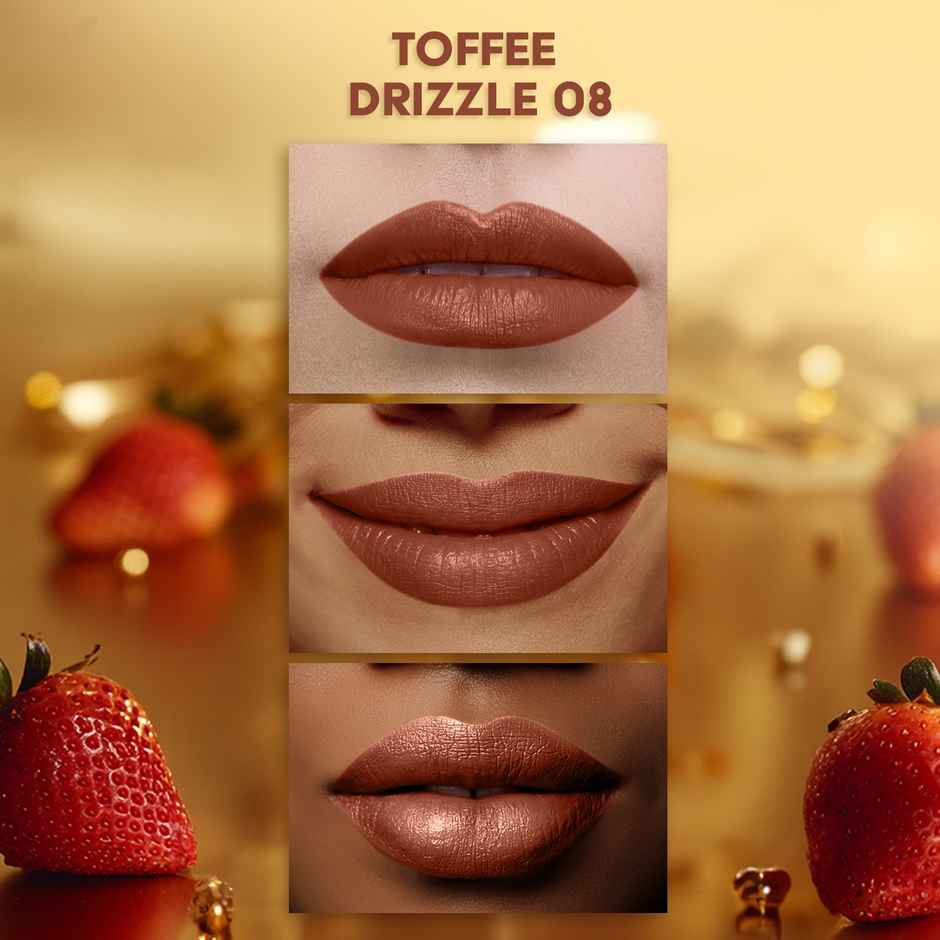 Faces Canada Comfy Matte Velvet Touch Lipstick - Toffee Drizzle 08,4.2 g | 8Hr Stay | Intense Color