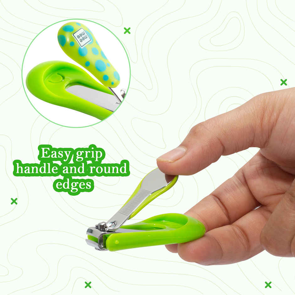 Mee Mee Protective Baby Nail Clipper/Cutter with Skin Guard (Green)