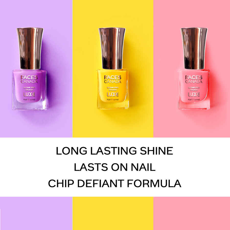 FACES CANADA Ultime Pro Splash Luxe Nail Enamel | Quick-drying | Lasting | Fine Wine
