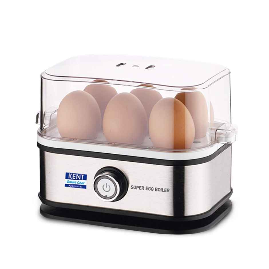Kent Super Egg Boiler | 3 Boiling Modes | Stainless Steel Body and Heating Plate Automatic - Silver