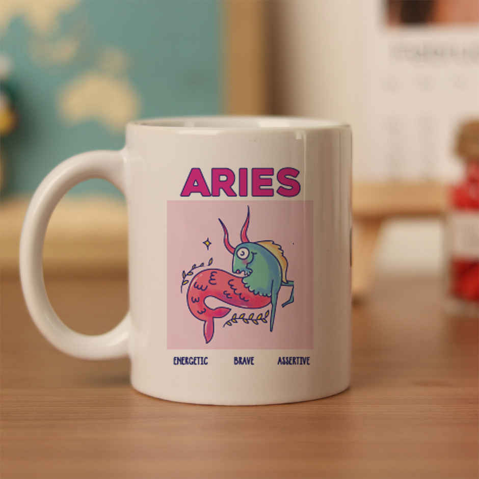 Happy Mail Aries Zodiac Mug