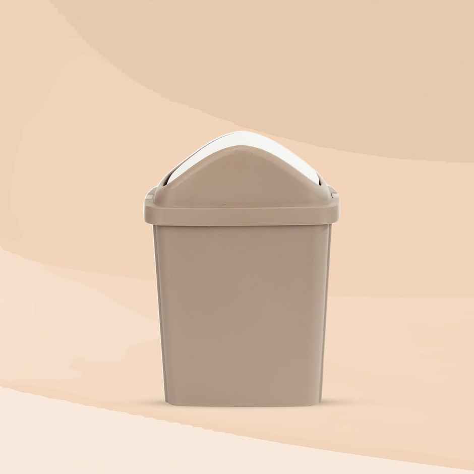 Nayasa Rectangular Swing Dustbin - Beige