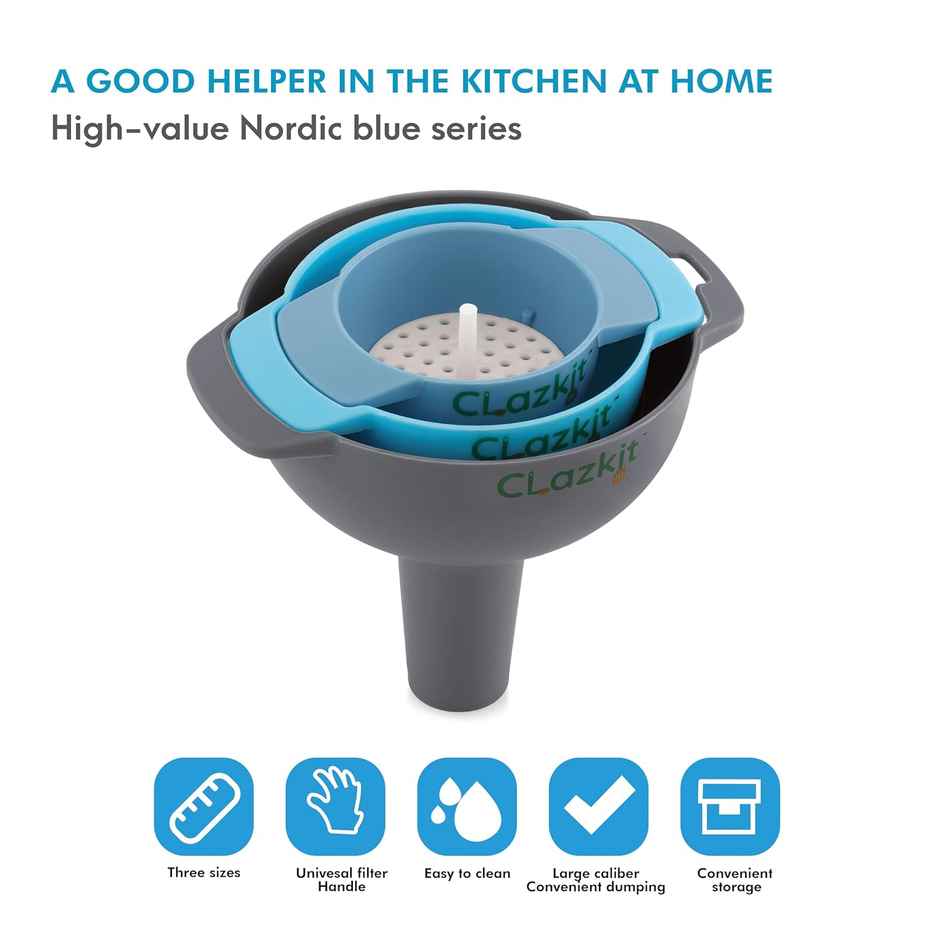 Clazkit� 3-Piece Kitchen Funnel Set