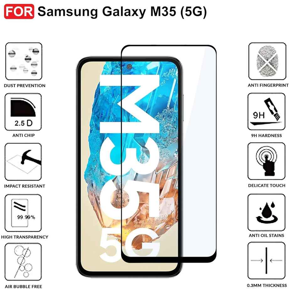 Artistque Tempered Glass for Samsung Galaxy M35 | F35 Screen Protector Guard