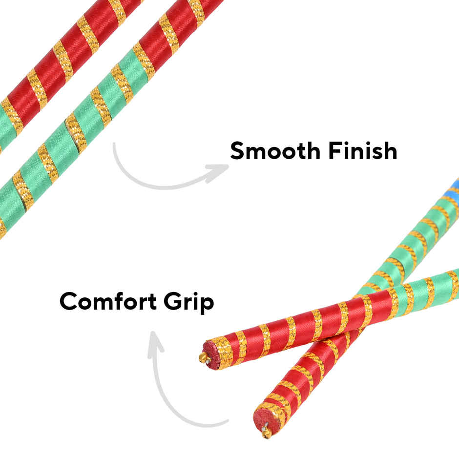 Dandiya | Multicolour - One Pair | Satvik Combo