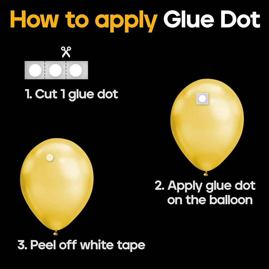 Just Party Adhesive Glue Dots 100Pcs & 5 Meter Arch Strip Combo - 1 Roll Each